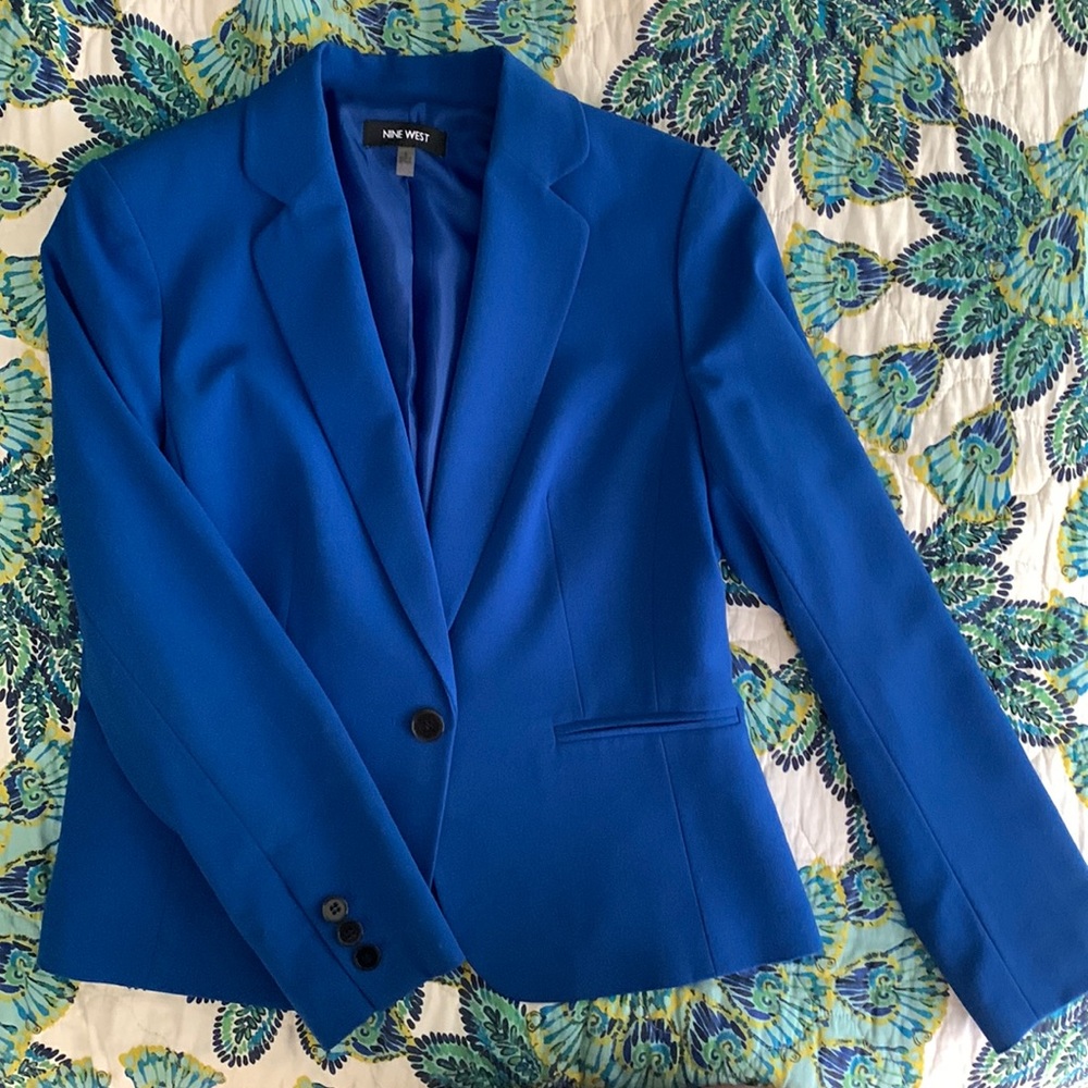 Nine West one-button blue blazer size S